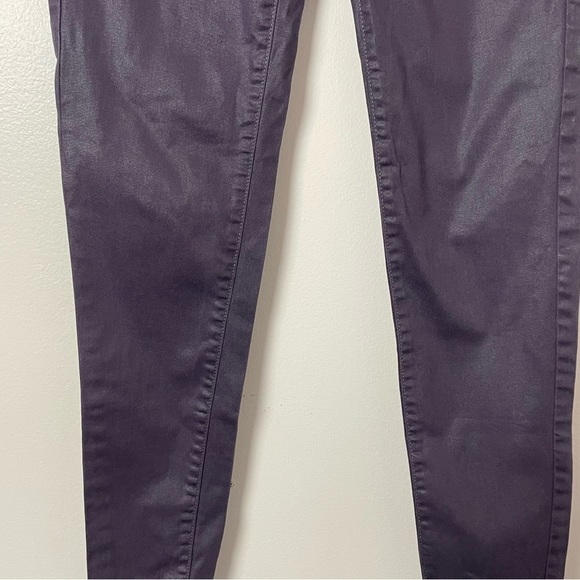 American Eagle High Rise Jegging | Size 2 | Plum | Stretch Glossy Denim - Picture 2 of 11